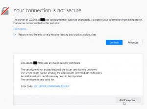 Insecure connection OEM13c server
